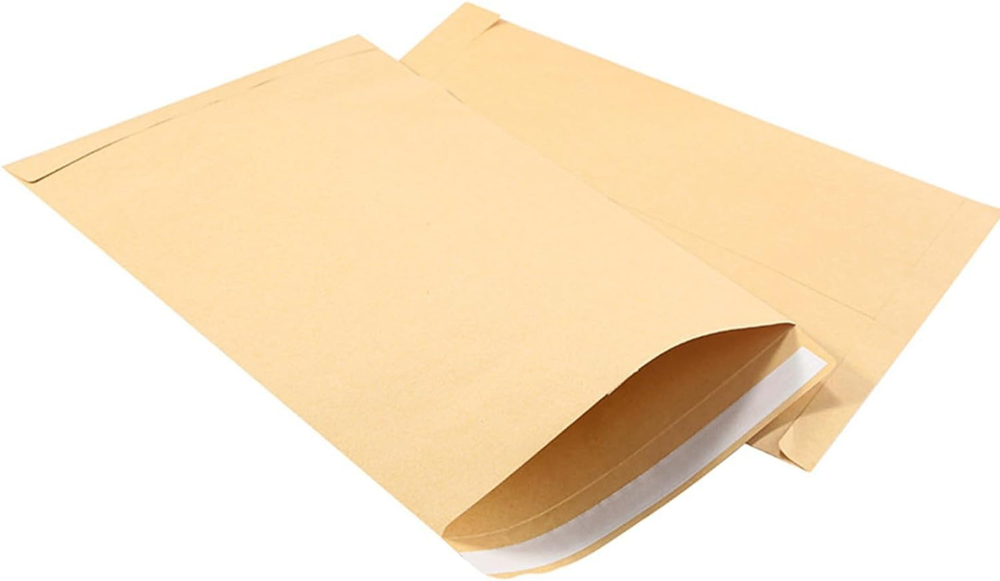 Kraft Envelopes, 16 x 14.5 Inch, Brown Envelopes, Envelopes, Card Envelopes, Kraft Paper Envelopes, Invitation Envelopes, Postcard Envelopes, Quick Self Seal, Stationery For General, Office (1 Pc )