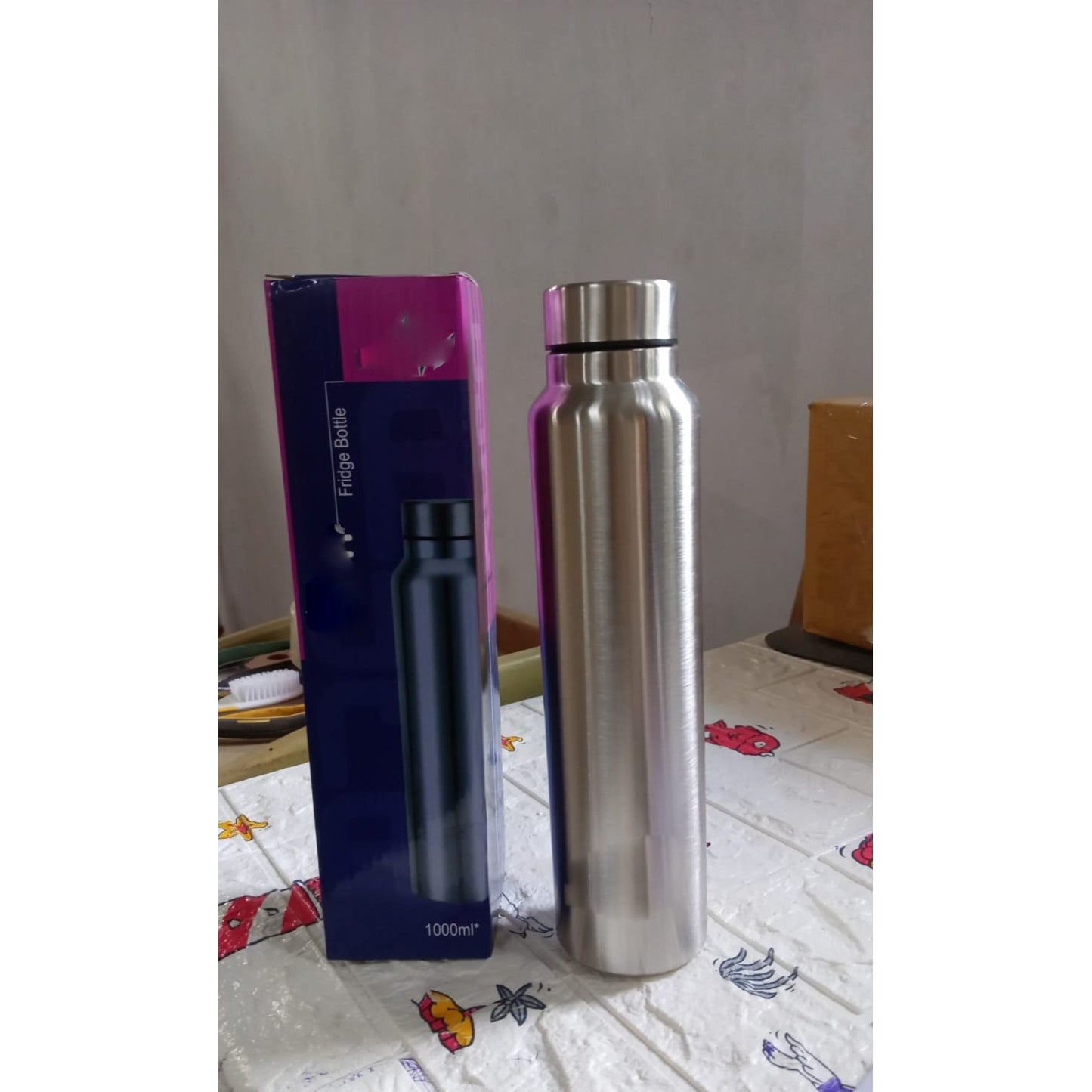 Stainless Steel Water Bottle, Fridge Water Bottle office / Gym / School 1000Ml