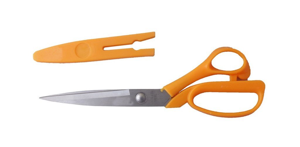 555 stainless Steel Scissors with Cover 8inch DeoDap