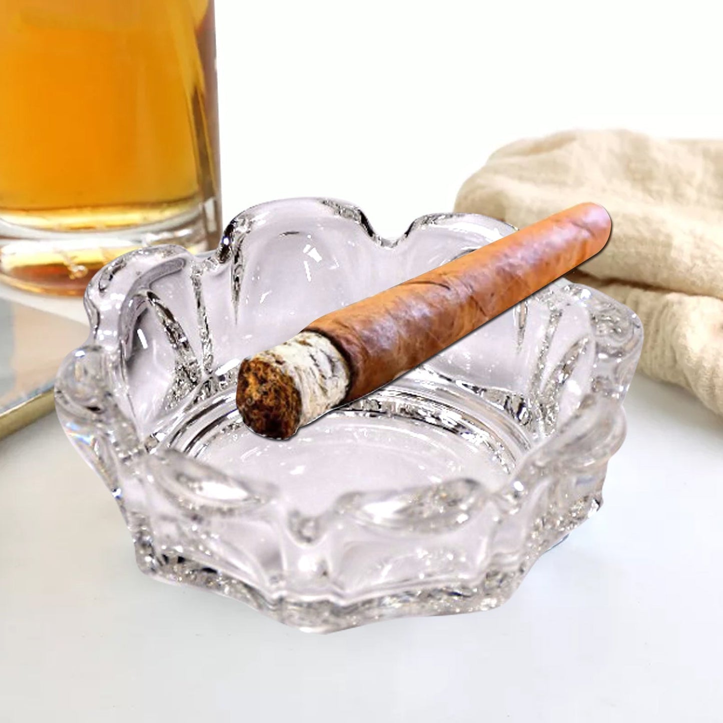 1198 Sanford Cigar Cigarette Ashtray Round Tabletop for Home Office Indoor Outdoor Home Decor 