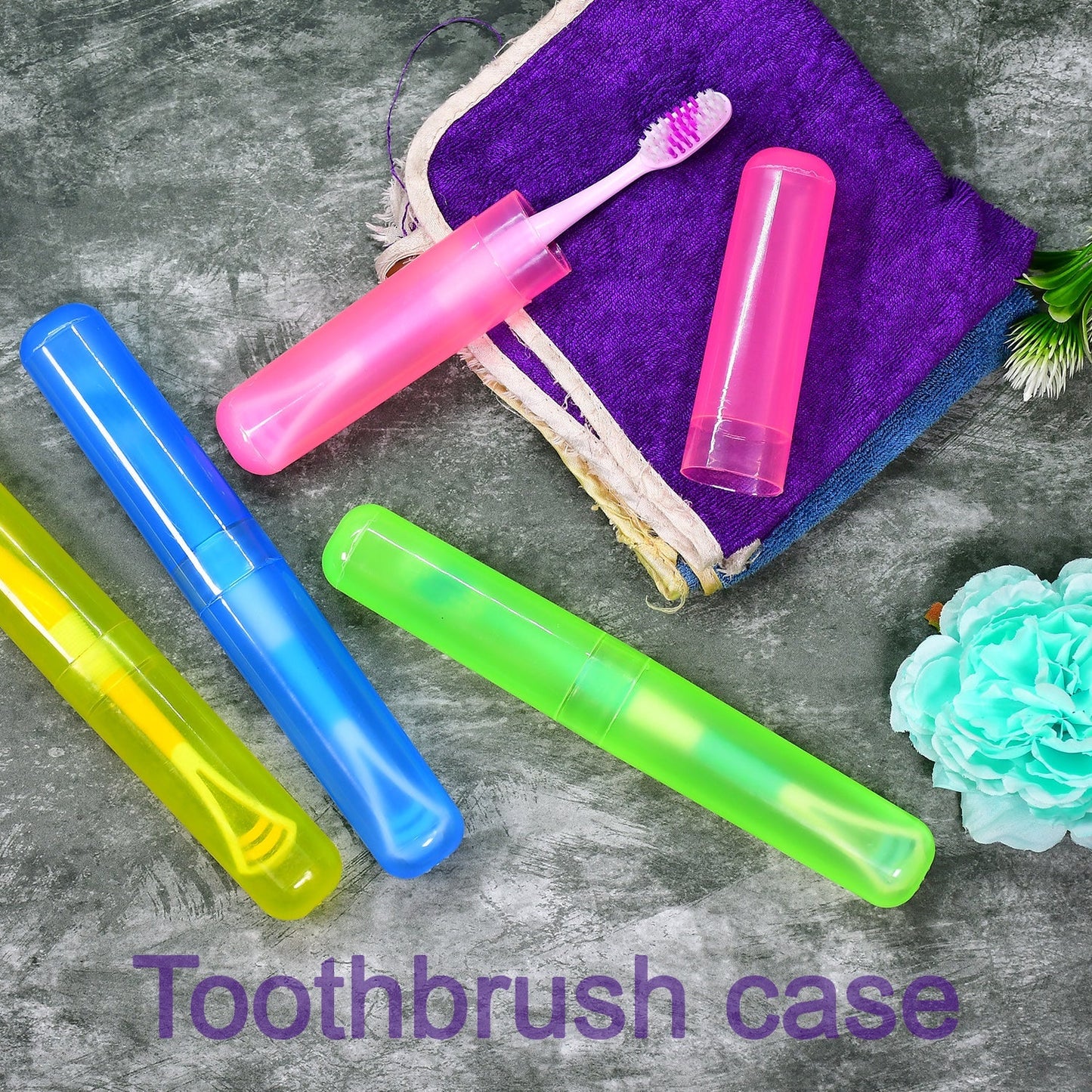 4968 4pc Plastic Toothbrush Cover, Anti Bacterial Toothbrush Container- Tooth Brush Travel Covers, Case, Holder, Cases 