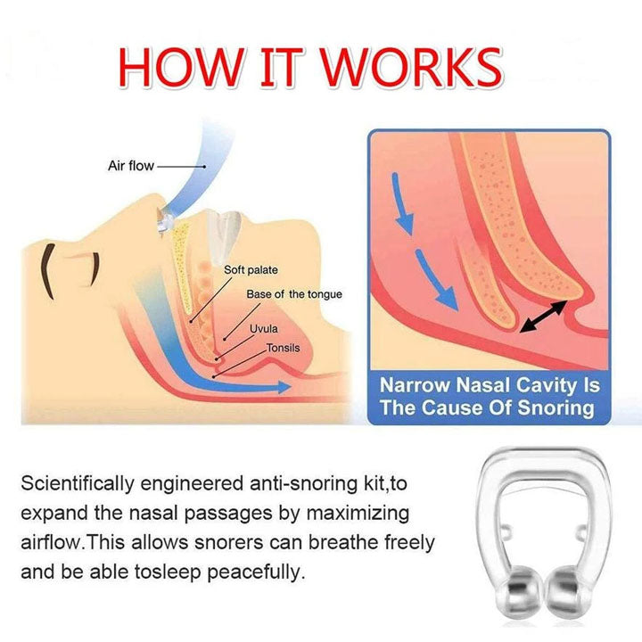 338 Snore Free Nose Clip (Anti Snoring Device) - 1pc dopstop