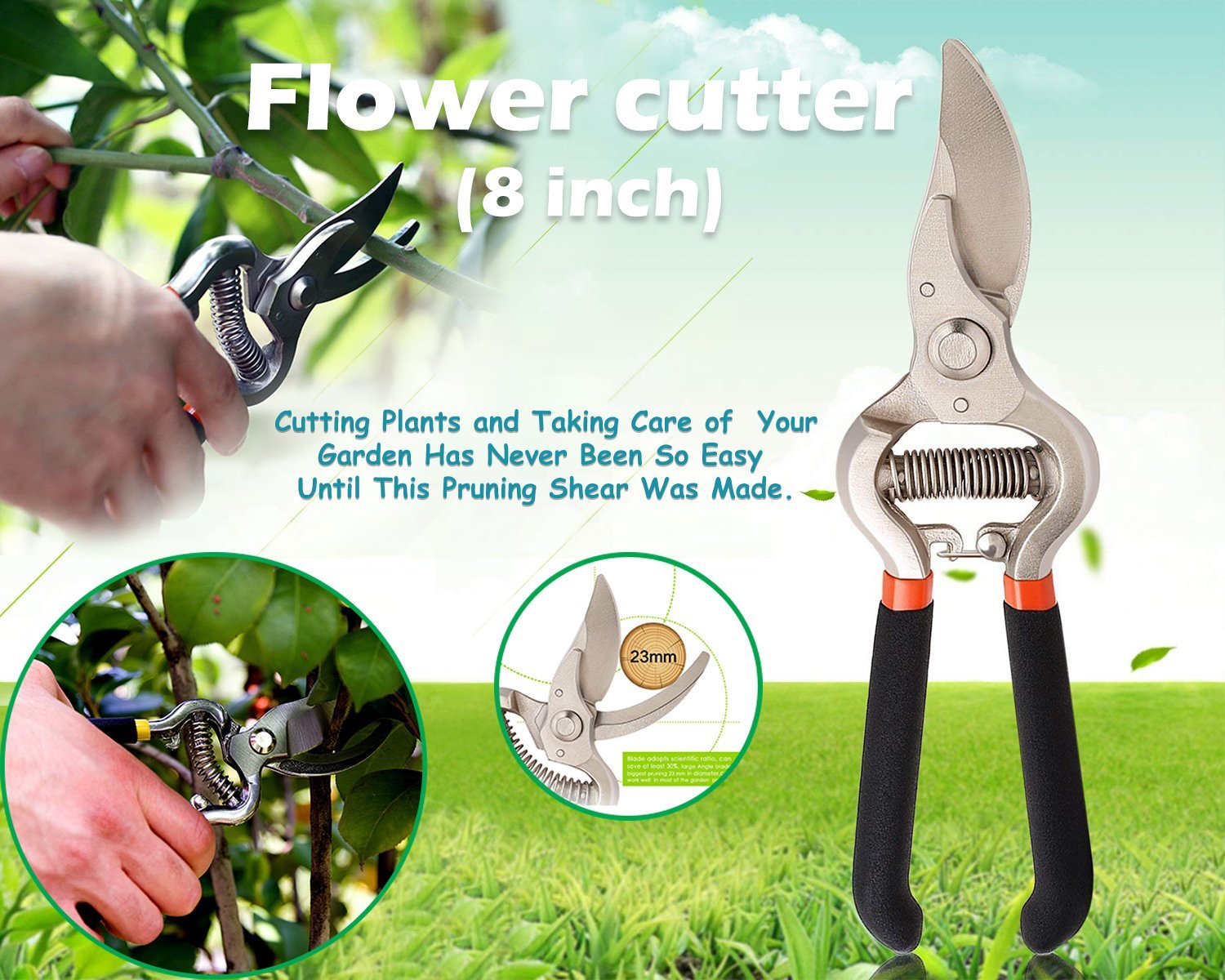 466 Garden Shears Pruners Scissor (8 inch) 