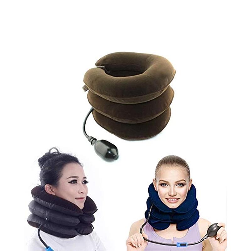 Neck traction pillow for relieving neck pain