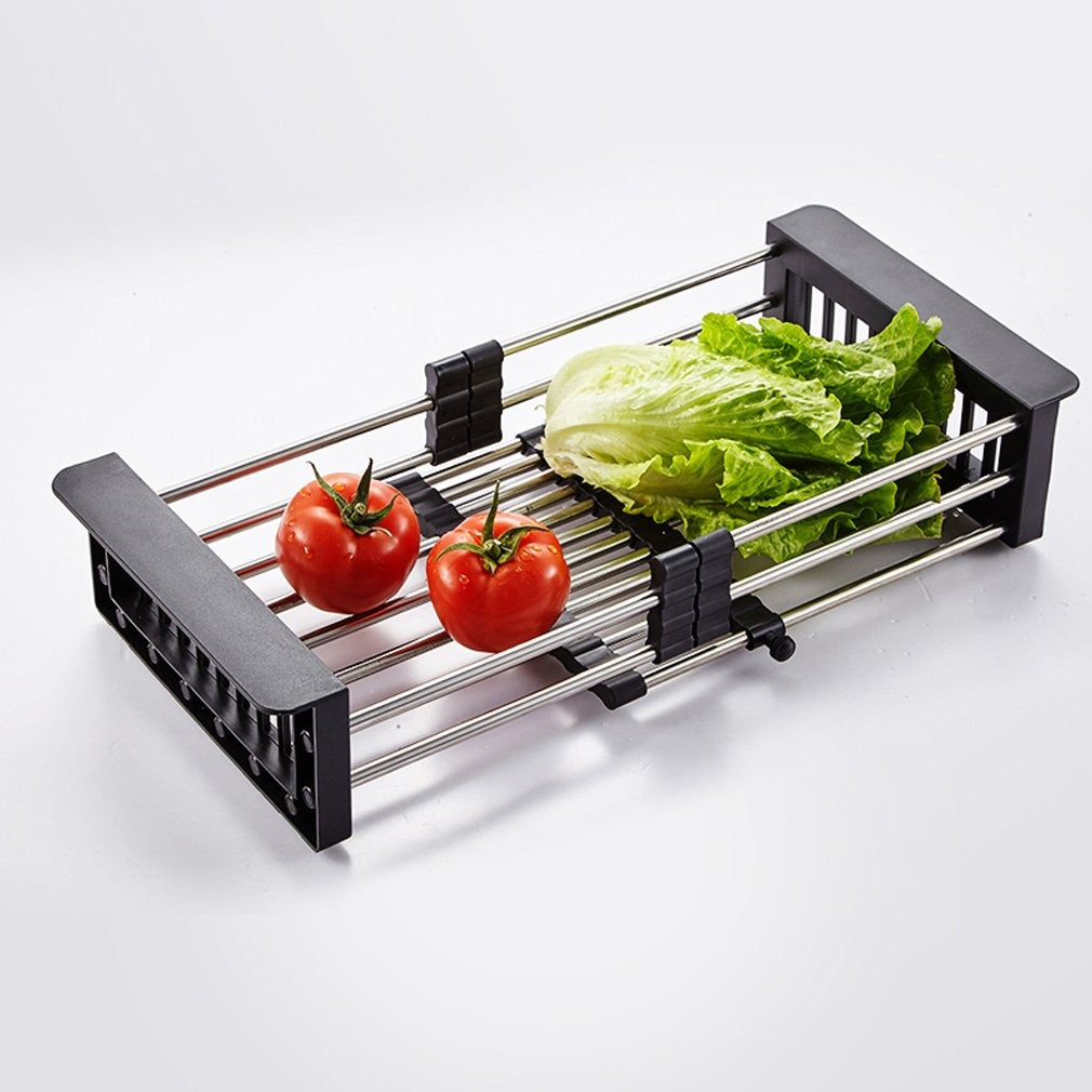 Expandable sink dish drainer for kitchen use