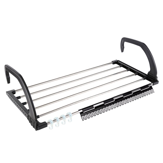 Adjustable folding clothes drying rack with multiple tiers for hanging clothes