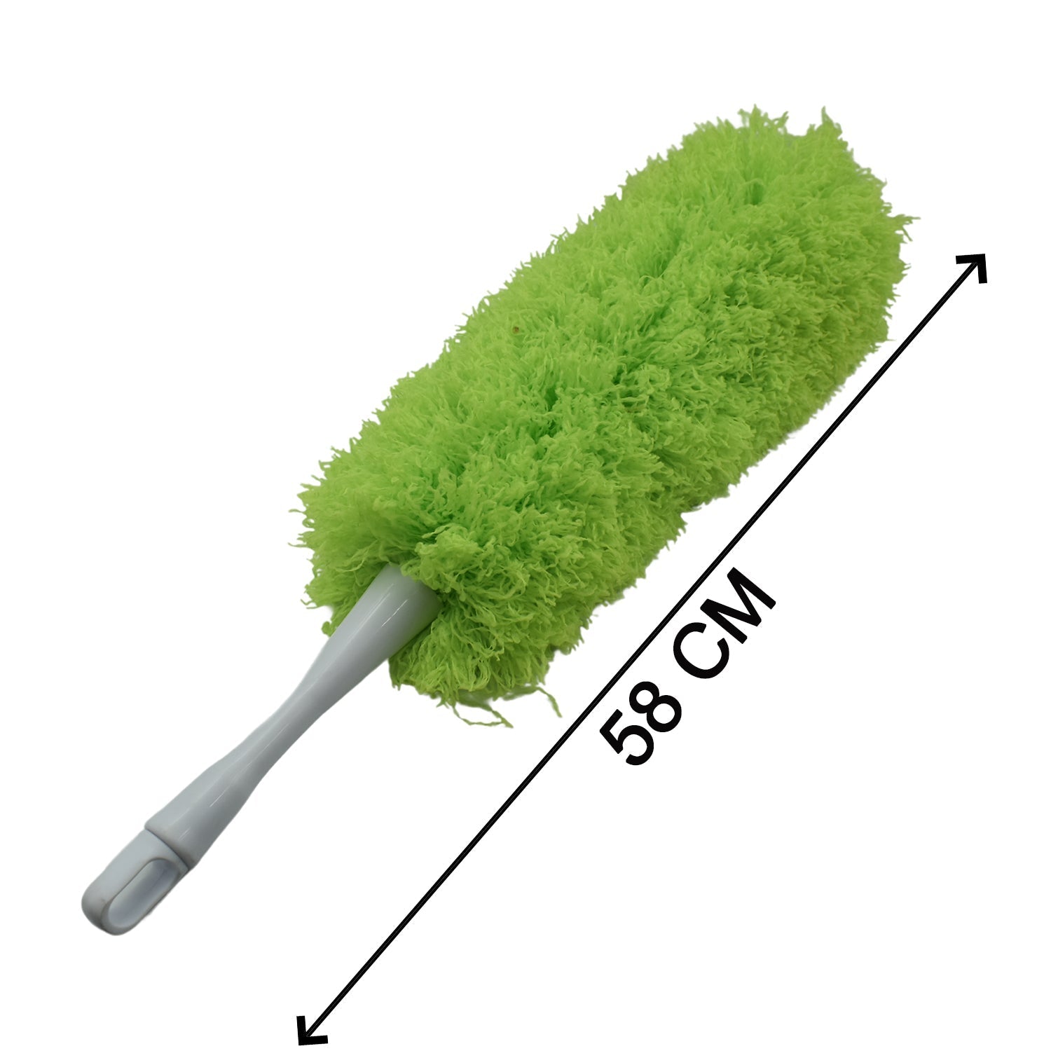 Foldable microfiber duster ideal for cleaning surfaces in homes and offices.