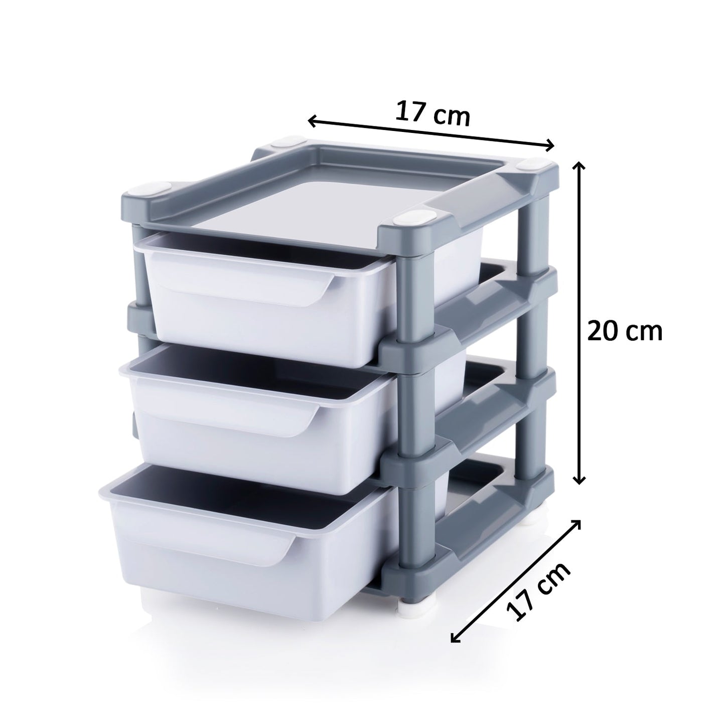 Practical 3 layer drawer organizer for efficient storage of cosmetics and accessories