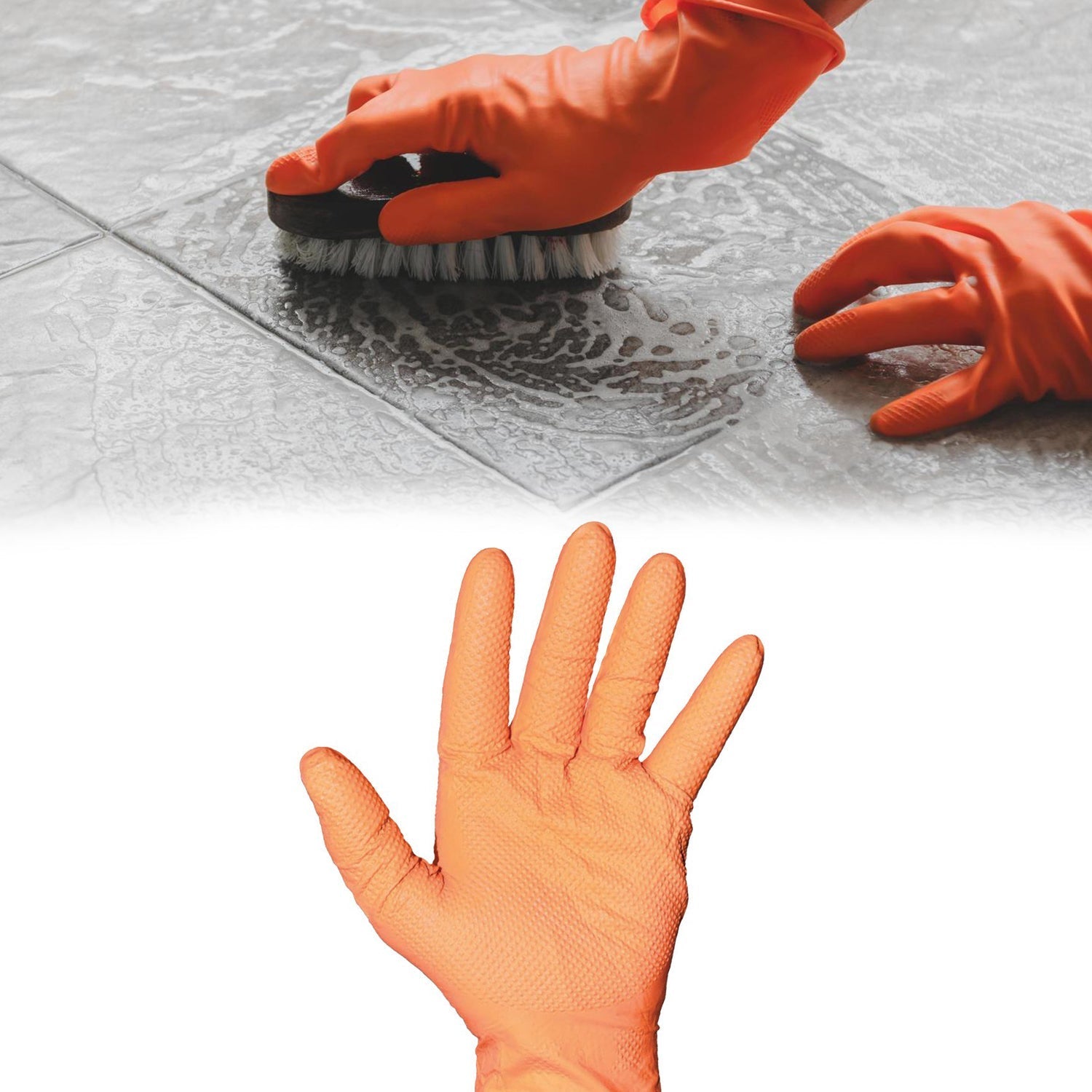 4852 2 Pair Medium Orange  Gloves For Types Of Purposes Like Washing Utensils, Gardening And Cleaning Toilet Etc. 