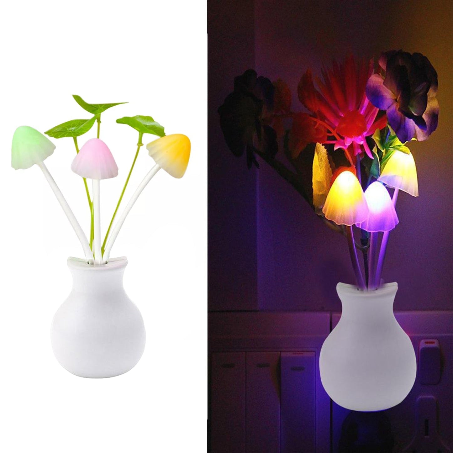 LED sensor lamp in mushroom shape.