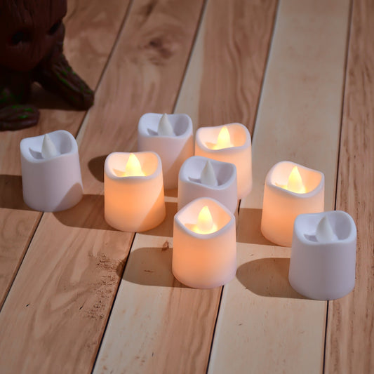 6487 Flameless LED Tealights, Smokeless Plastic Decorative Candles - Led Tea Light Candle For Home Decoration (Pack Of 24) 