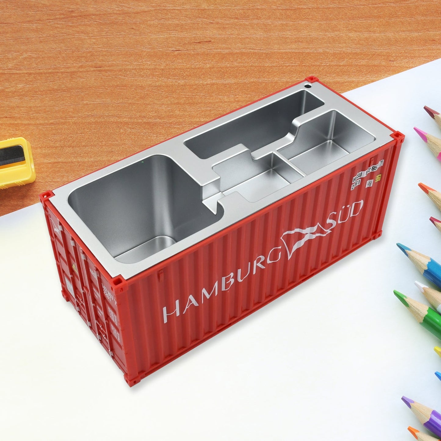 Shipping Container Pen Holder Shipping Container Model Pen Name Cardholder Simulated Container Model For Business Gift