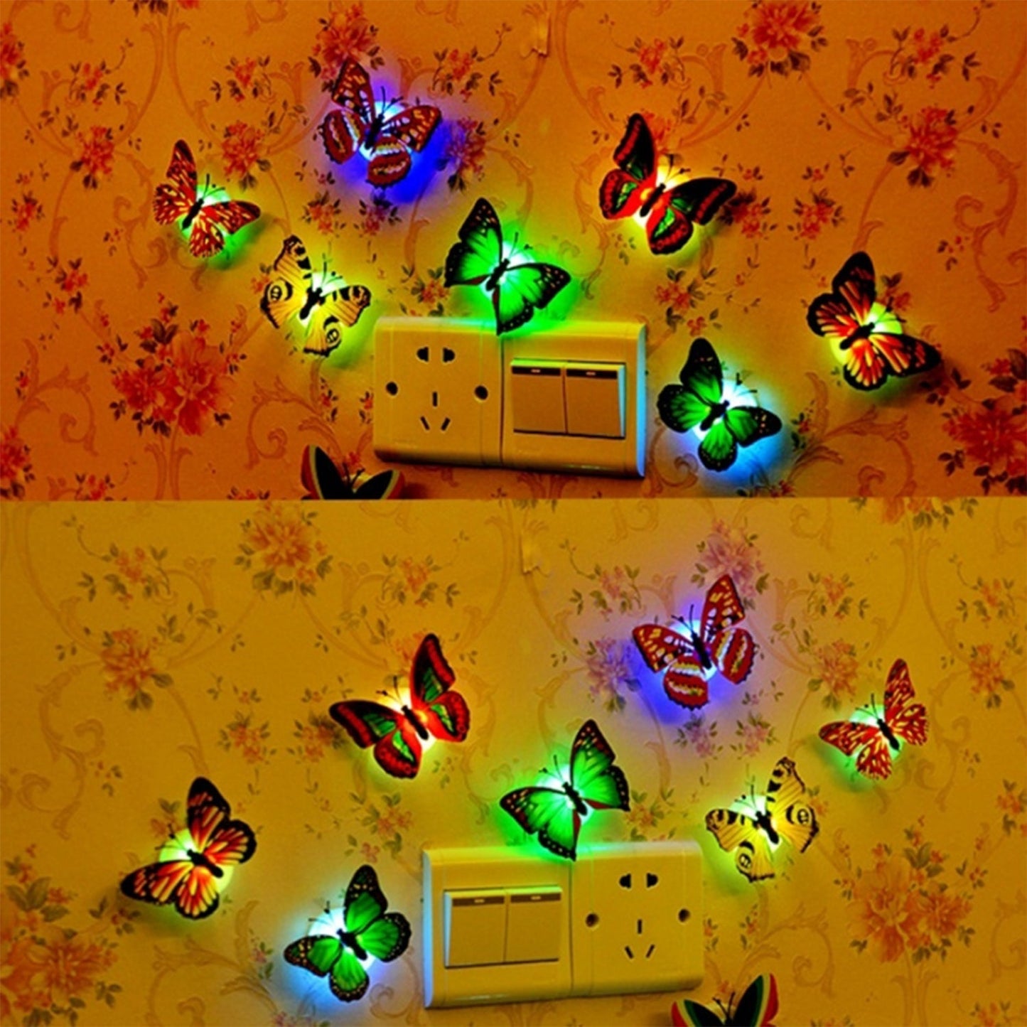 The Butterfly 3D Night Lamp Comes with 3D Illusion Design Suitable for Drawing Room, Lobby.n  (Loose)