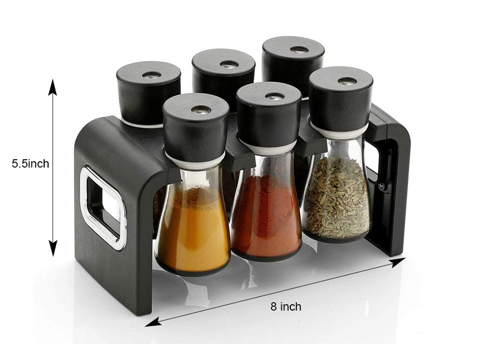 100 Revolving Plastic Spice Rack Masala Organiser (6 Pcs) DeoDap