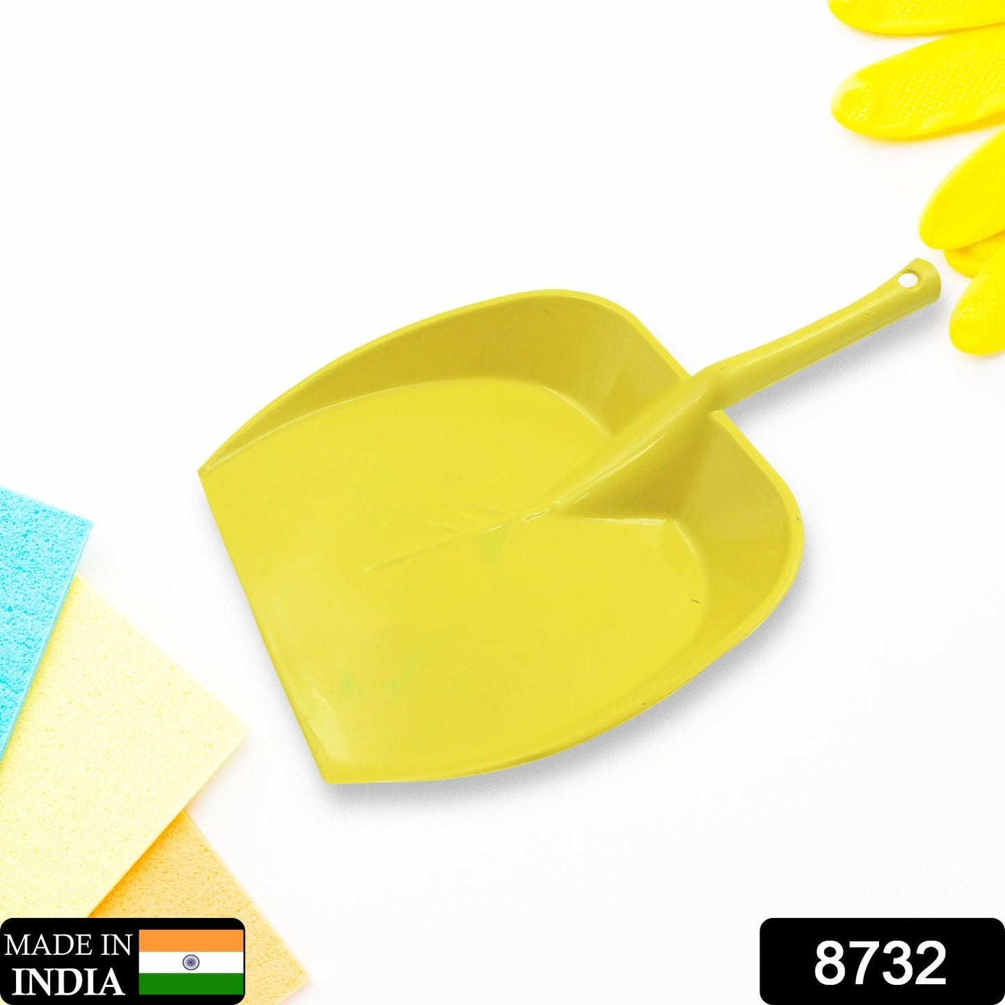 Dustpan with Long Handle, Dust Collection Dust Pan Tray for Kitchen, Home, Office, Bathroom Etc (1 Pc / Multicolor )