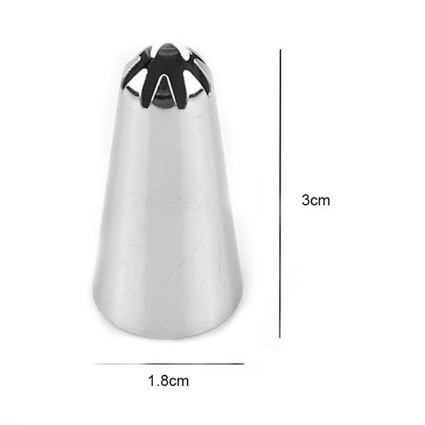 Stainless steel nozzles for precise cake decoration, 12 pieces