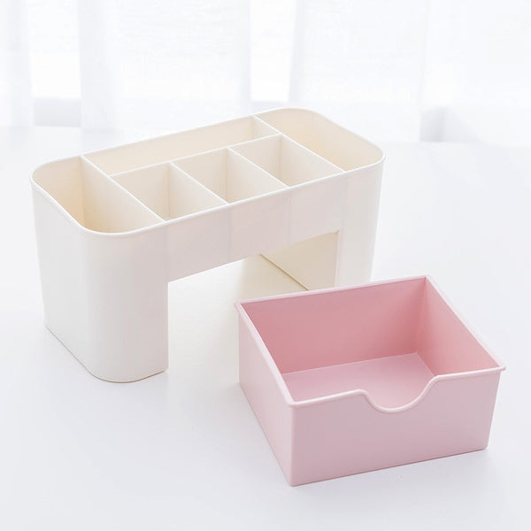 Creative girl-design storage box for versatile use in organizing makeup or kitchen tools.