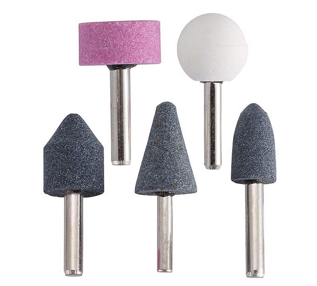 Multicolour abrasive mounted stone set of 5 pcs.