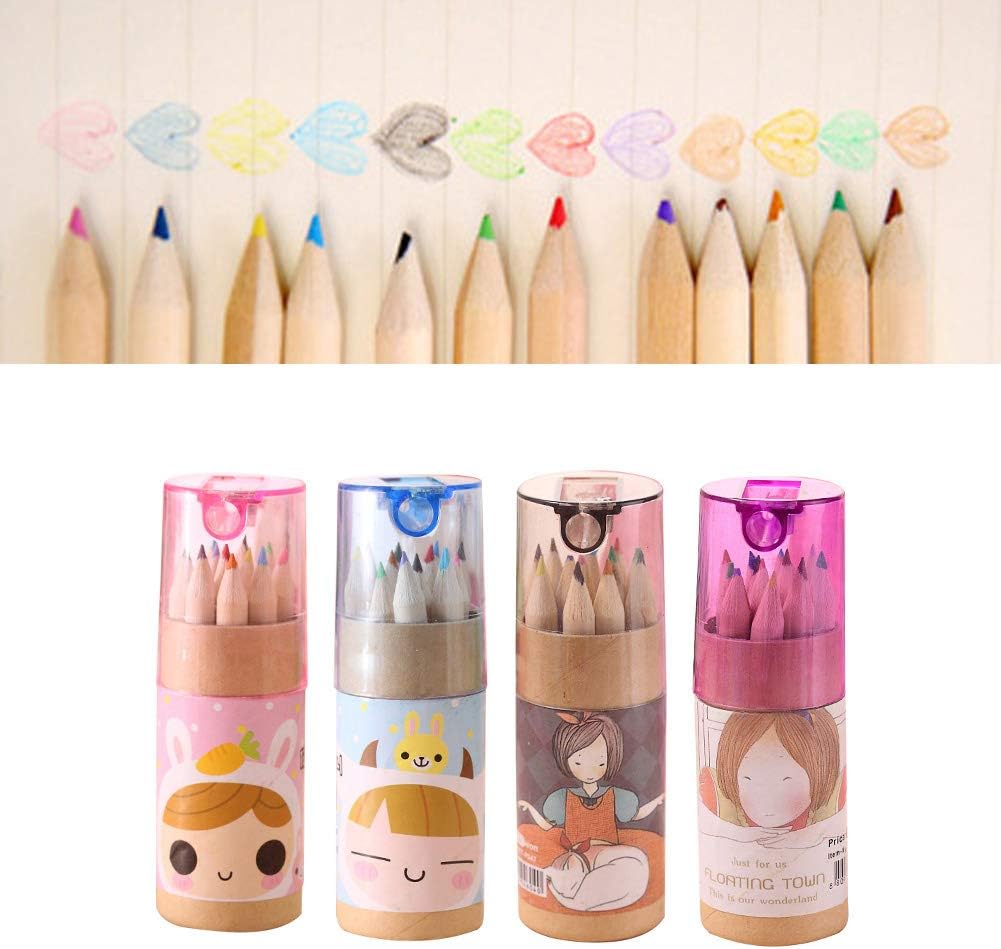 Set of pencils with manual pencil cutter