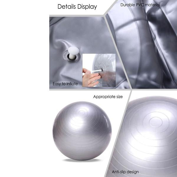 580 Anti-Burst Gym Ball with Pump (75 cm) DeoDap