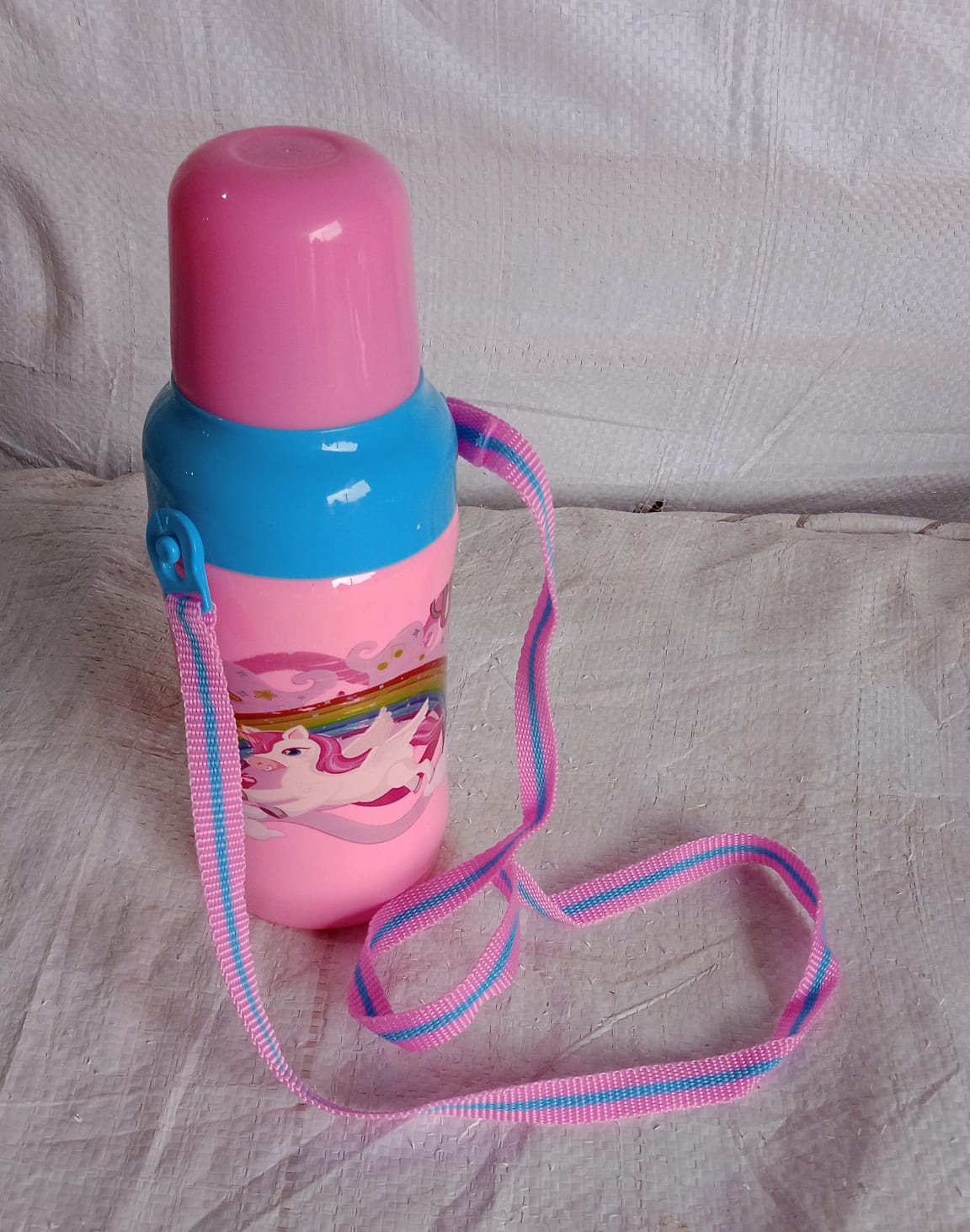 pink water bottle