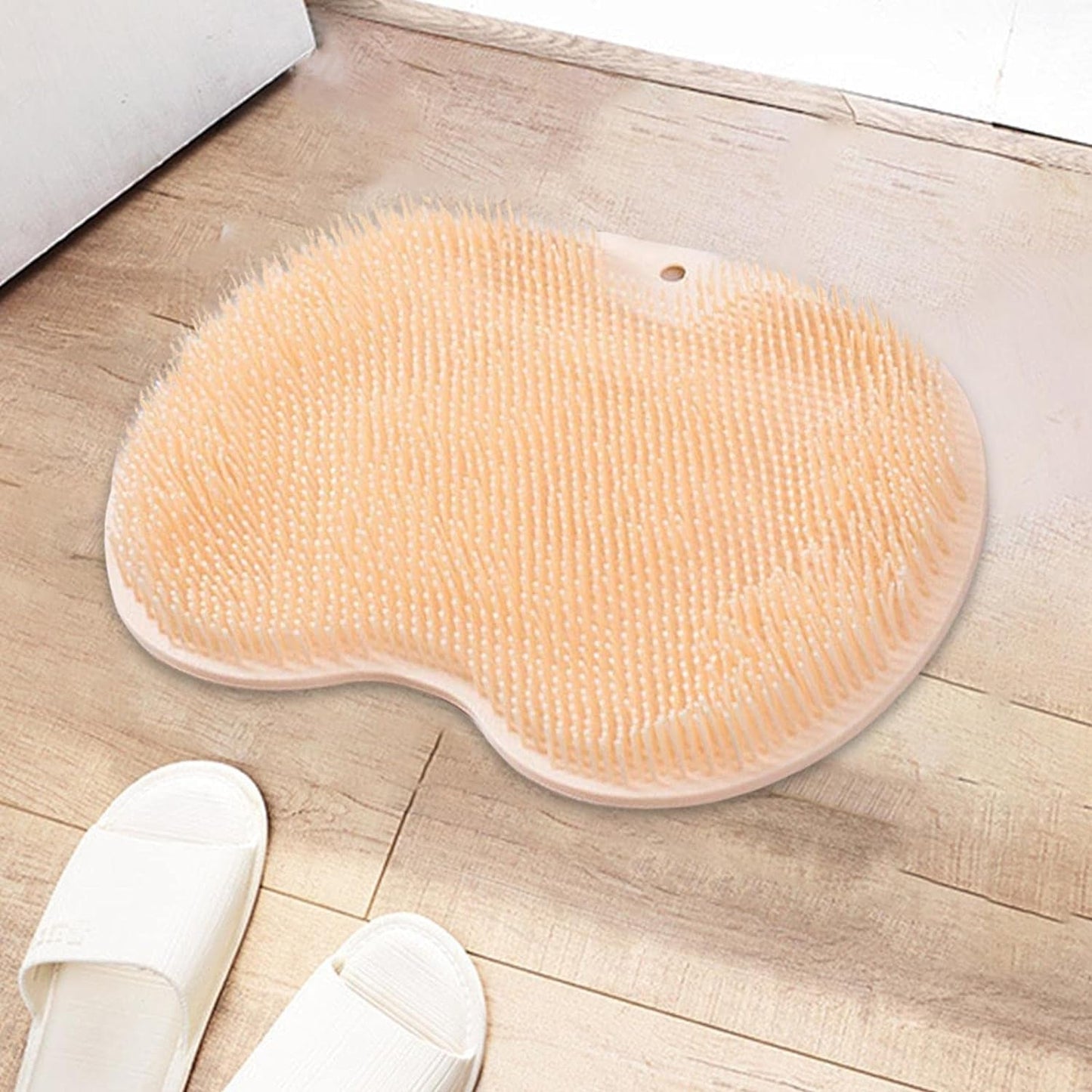 Silicone Bath Massage Cushion with Suction Cup, Shower Foot Scrubber Brush Foot Bath Mat Scrubber, Anti-Slip Exfoliating Dead Skin Massage Pad Lazy Wash Feet Bathroom Mat