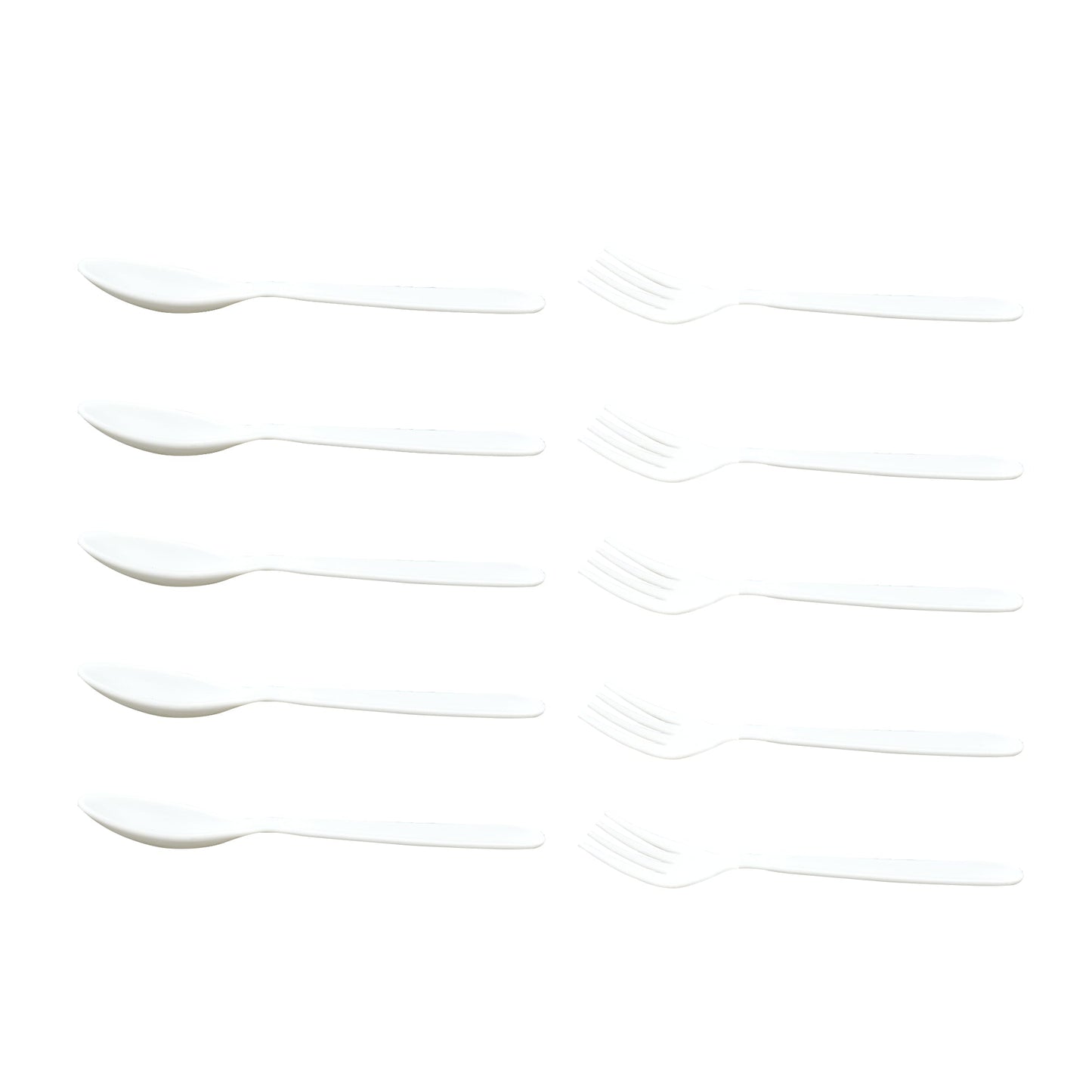 Premium plastic cutlery set, 10 pcs for dining.