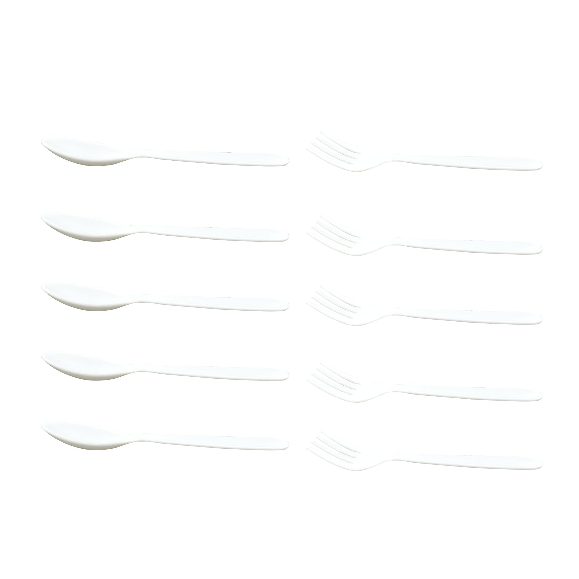 Premium plastic cutlery set, 10 pcs for dining.