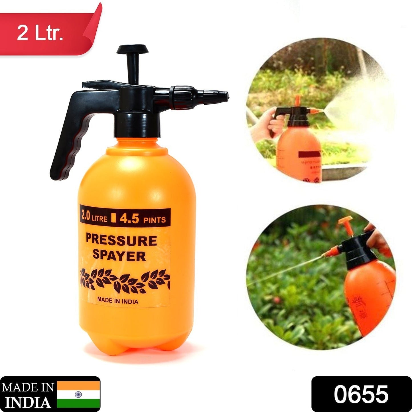 0655 Water sprayer hand help pump pressure garden sprayer - 2 Ltr