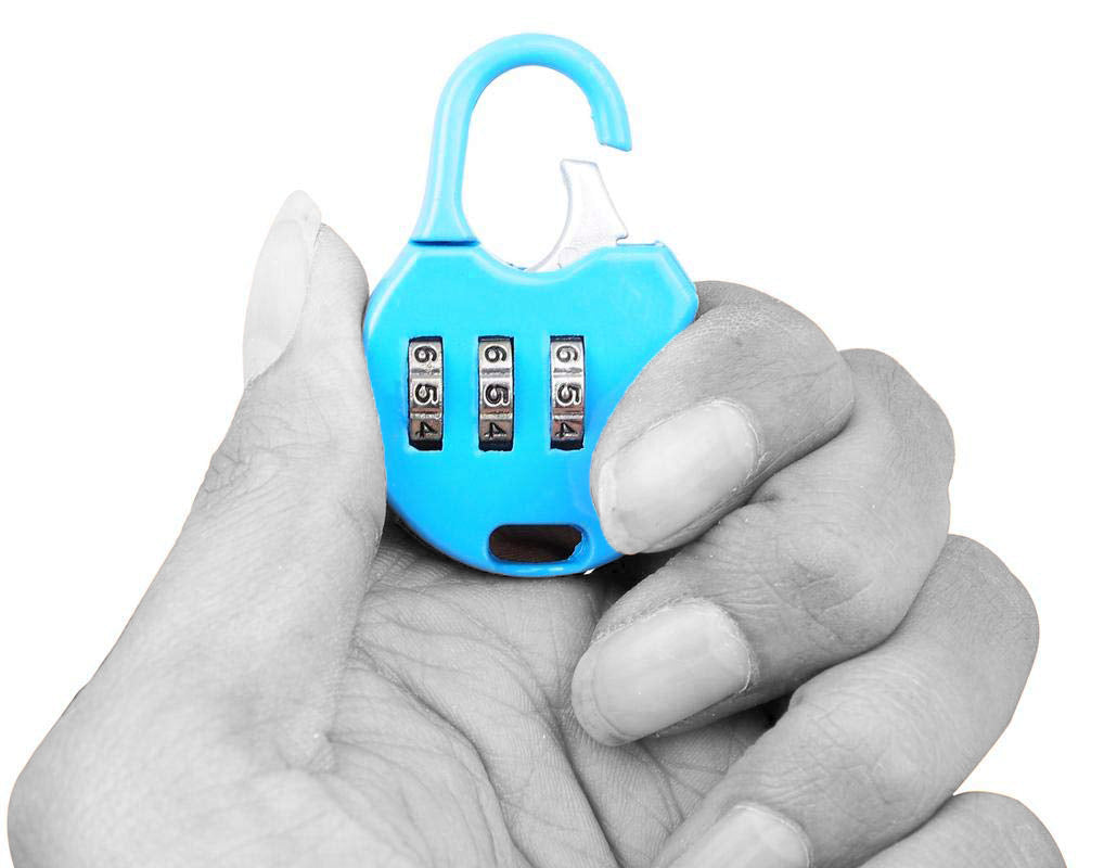 1245 Stainless Steel Resettable Combination Padlock Round Shape 