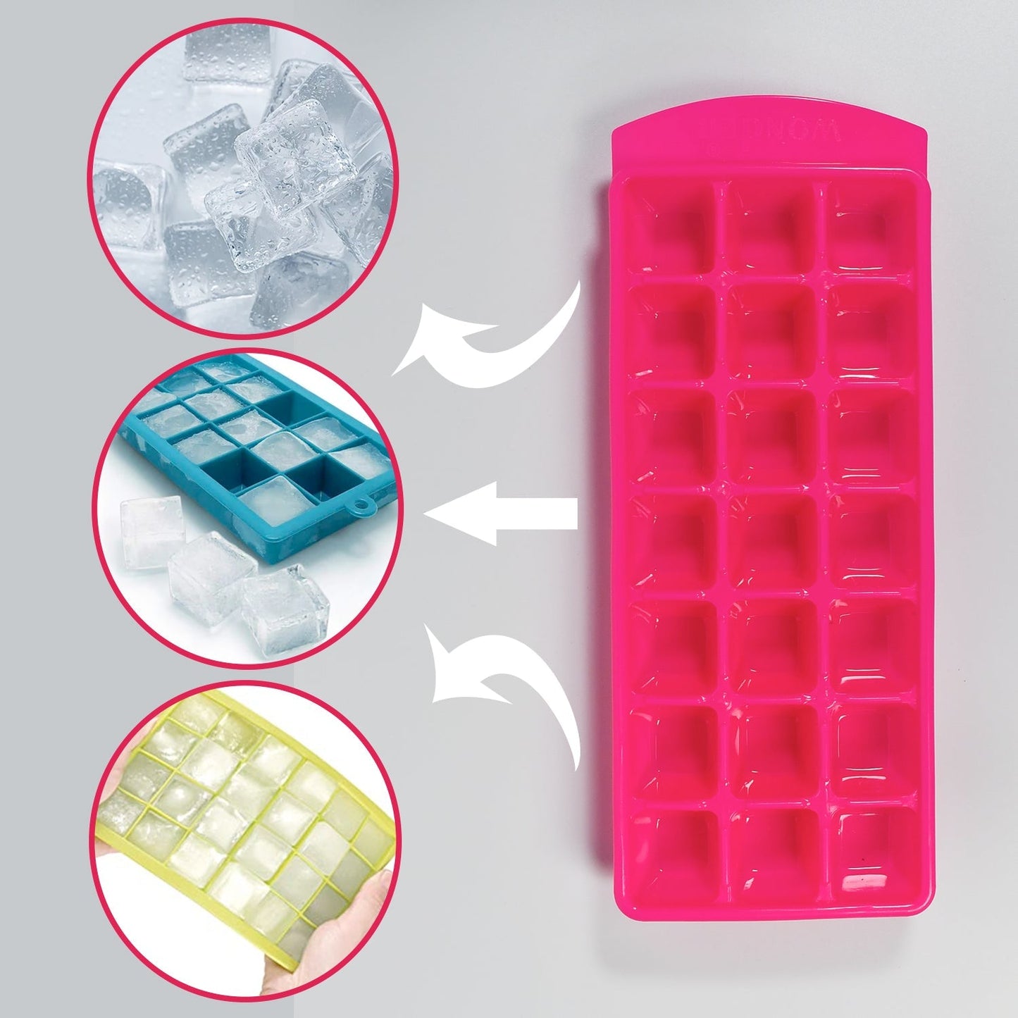 5299 Ice Cubes Tray, Easy to Clean Non‑Toxic Ice Mold Safe for Freezing Coffee Fruits for Family 