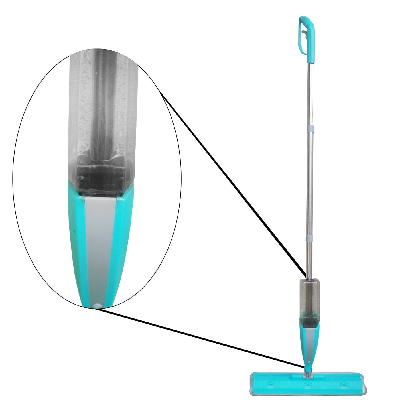 360-degree spray mop with washable cleaning pad