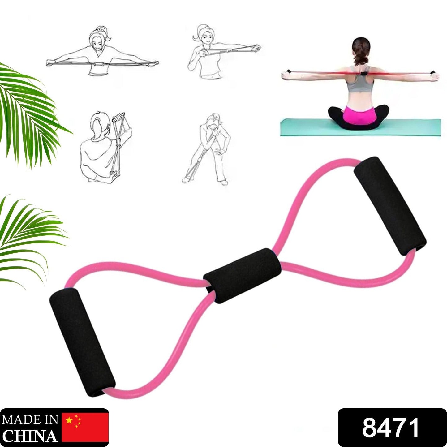 Sport resistance loop band for yoga and fitness exercises