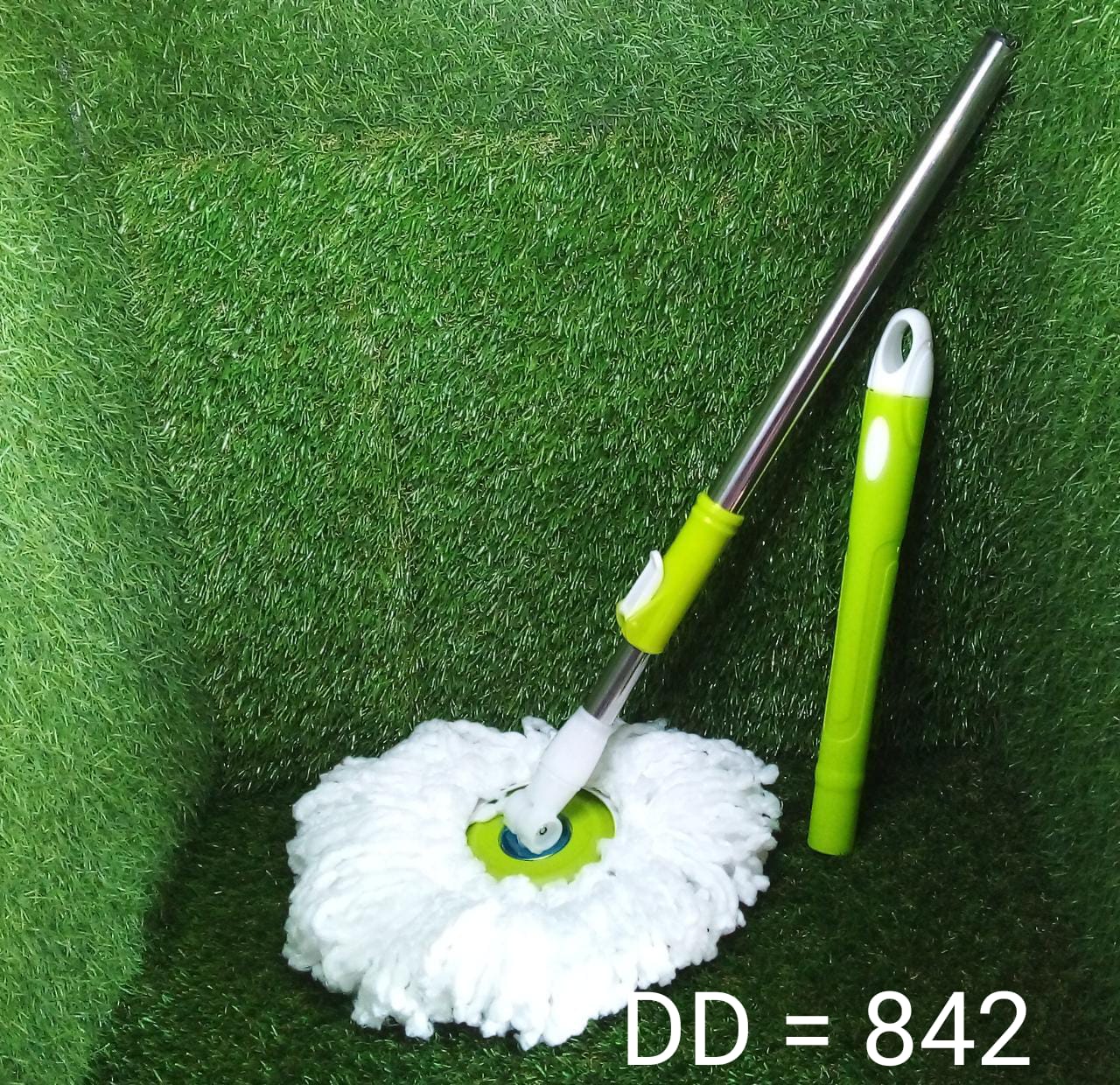 0842 Home Cleaning - Stainless Steel 360 Degree Rotating Pole Microfiber Mop Rod Stick 