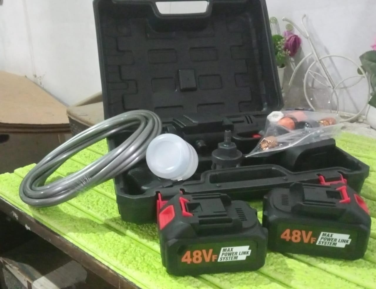 Double Battery 48V Rechargeable Electric, Car Washer Gun (1 Set)